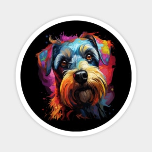 Miniature Schnauzer Rainbow Magnet